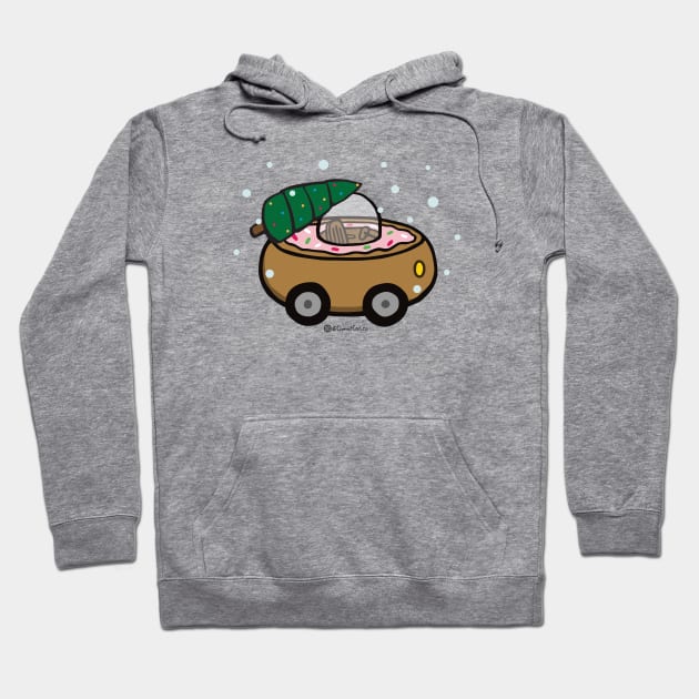 Christmas Tree Donut Car Hoodie by donutcarco